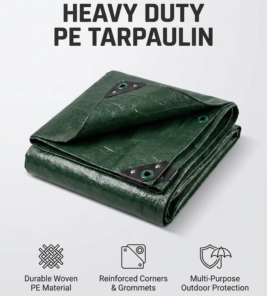 Heavy Duty Multi Purpose vanntett vindtett UV-bestandig PE presenning